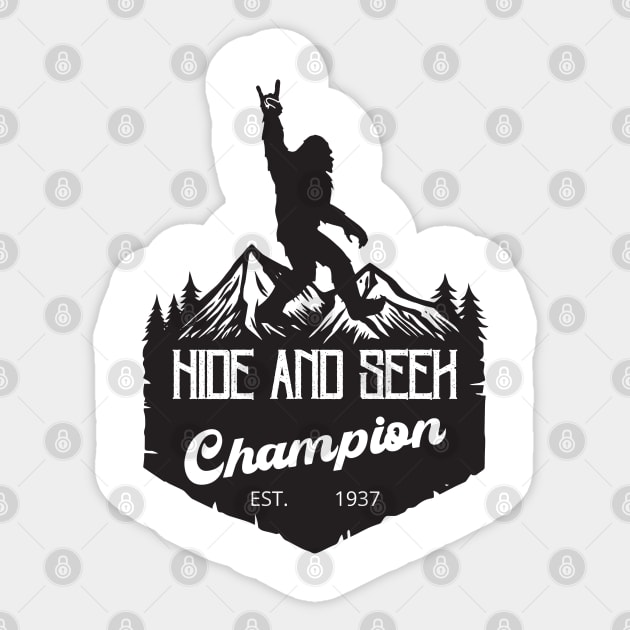 Hide and Seek Champion Sticker by Myartstor 